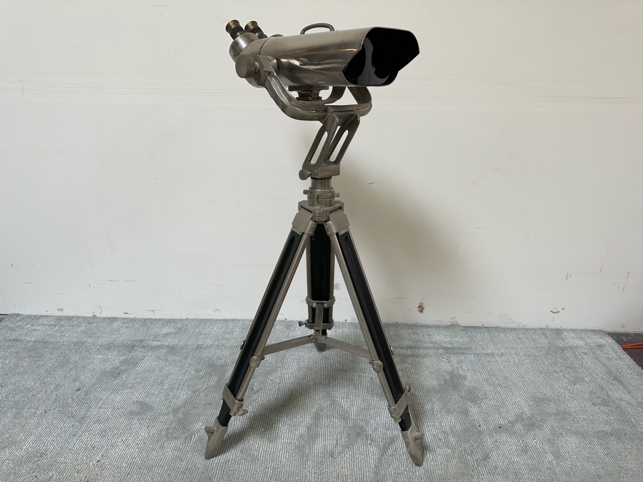 Restoration Hardware Replica WWII Celestial Binoculars For Searching The Skies From The Decks Of World War II Naval Ships With Tripod Base 24W X 18D X 54H [Photo 5]
