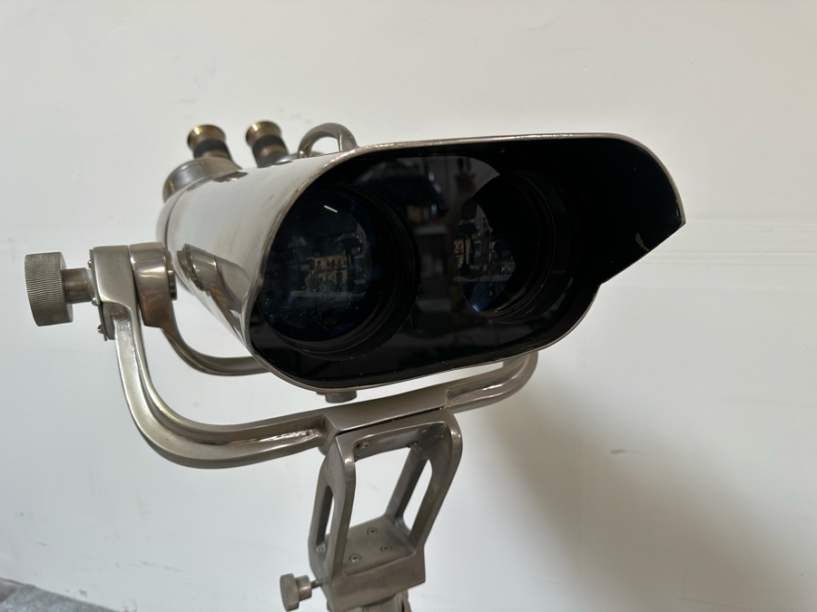 Restoration Hardware Replica WWII Celestial Binoculars For Searching The Skies From The Decks Of World War II Naval Ships With Tripod Base 24W X 18D X 54H [Photo 6]