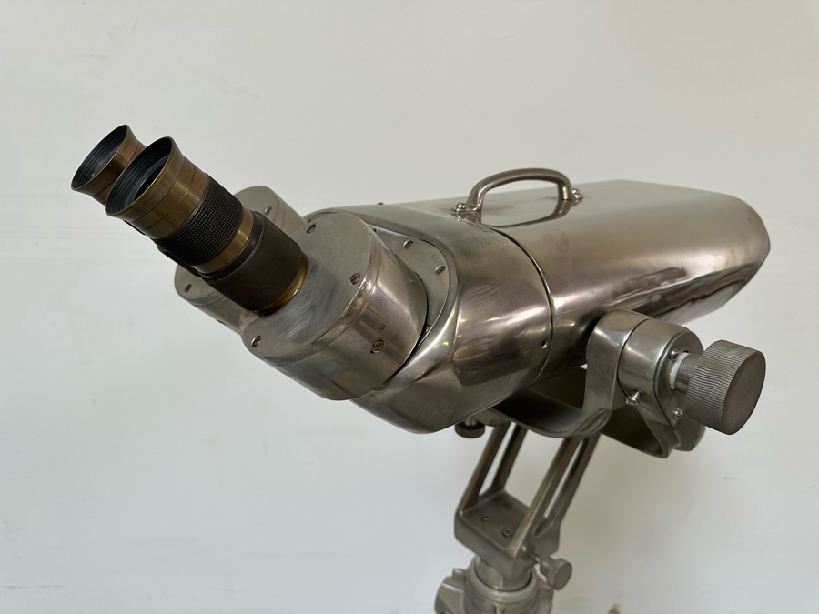 Restoration Hardware Replica WWII Celestial Binoculars For Searching The Skies From The Decks Of World War II Naval Ships With Tripod Base 24W X 18D X 54H [Photo 9]