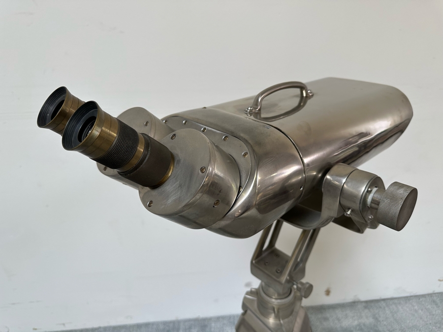 Restoration Hardware Replica WWII Celestial Binoculars For Searching The Skies From The Decks Of World War II Naval Ships With Tripod Base 24W X 18D X 54H [Photo 10]