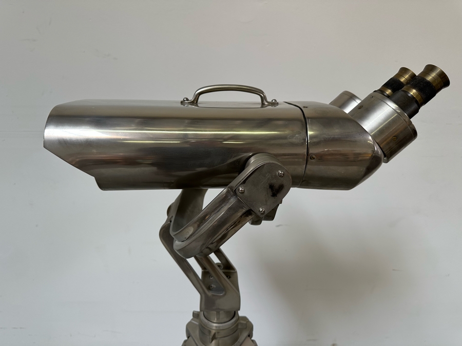 Restoration Hardware Replica WWII Celestial Binoculars For Searching The Skies From The Decks Of World War II Naval Ships With Tripod Base 24W X 18D X 54H [Photo 13]