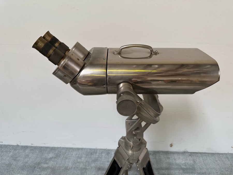 Restoration Hardware Replica WWII Celestial Binoculars For Searching The Skies From The Decks Of World War II Naval Ships With Tripod Base 24W X 18D X 54H [Photo 4]