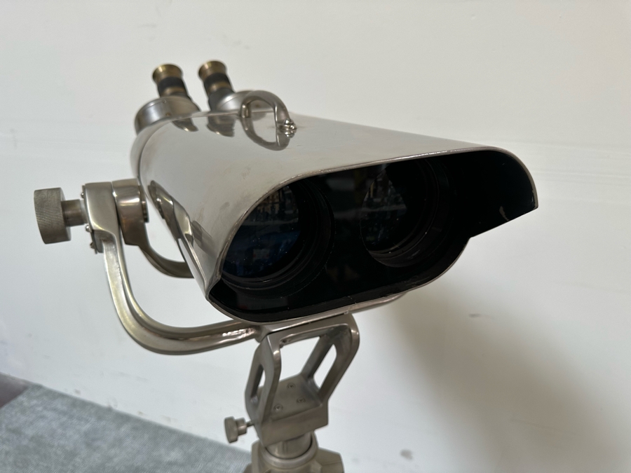 Restoration Hardware Replica WWII Celestial Binoculars For Searching The Skies From The Decks Of World War II Naval Ships With Tripod Base 24W X 18D X 54H [Photo 7]