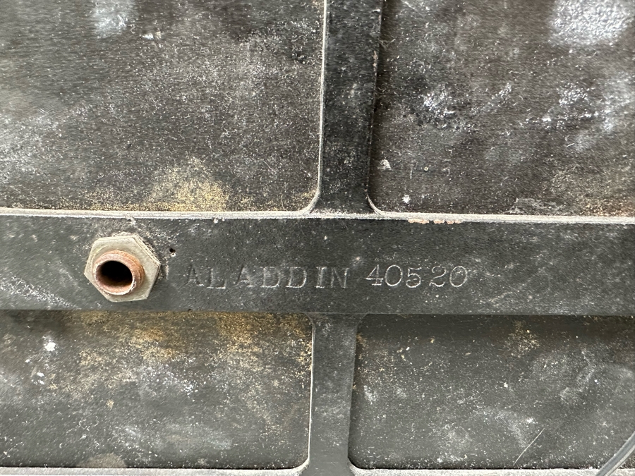 Vintage Art Deco Floor Lamp Aladdin 40520 With Swing Arm, Side Table And Plastic Shade Needs New Wall Plug 19W X 13D X 53H [Photo 3]