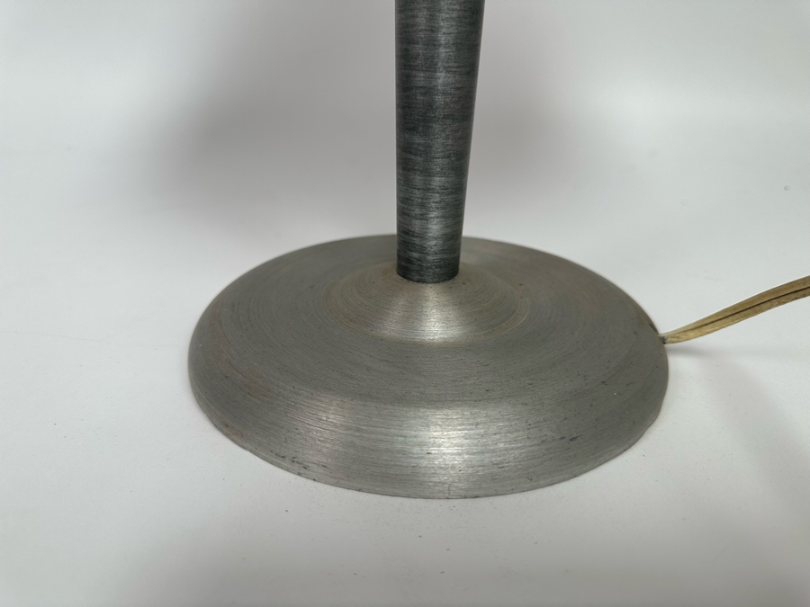 Vintage Art Deco Machine Age Soundrite Brushed Aluminum Desk Lamp Of Holyoke Mass 13.5W X 24H [Photo 4]