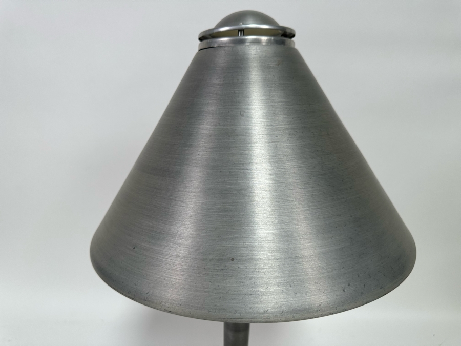 Vintage Art Deco Machine Age Soundrite Brushed Aluminum Desk Lamp Of Holyoke Mass 13.5W X 24H [Photo 5]