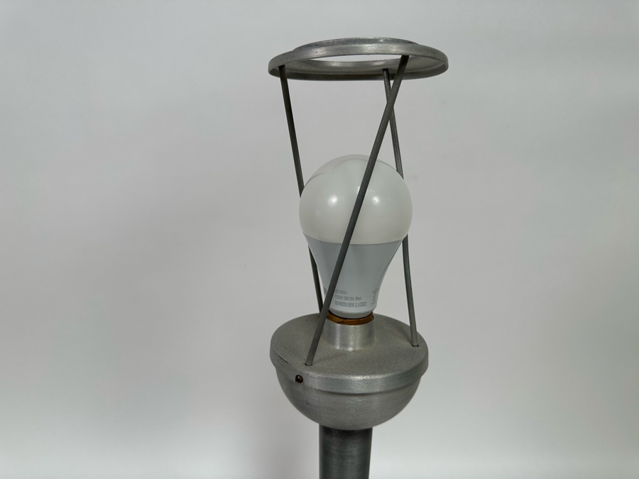 Vintage Art Deco Machine Age Soundrite Brushed Aluminum Desk Lamp Of Holyoke Mass 13.5W X 24H [Photo 7]