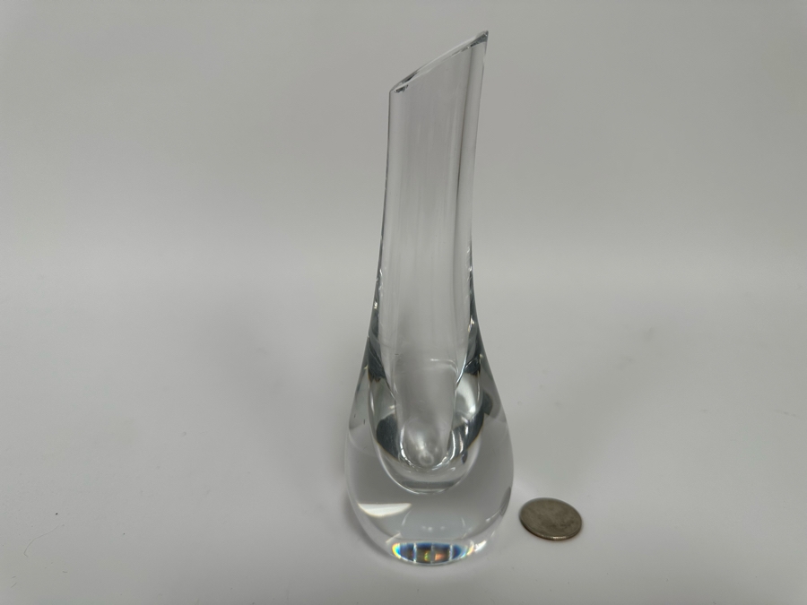 Vintage Baccarat Crystal Bud Vase Signed 7H [Photo 6]