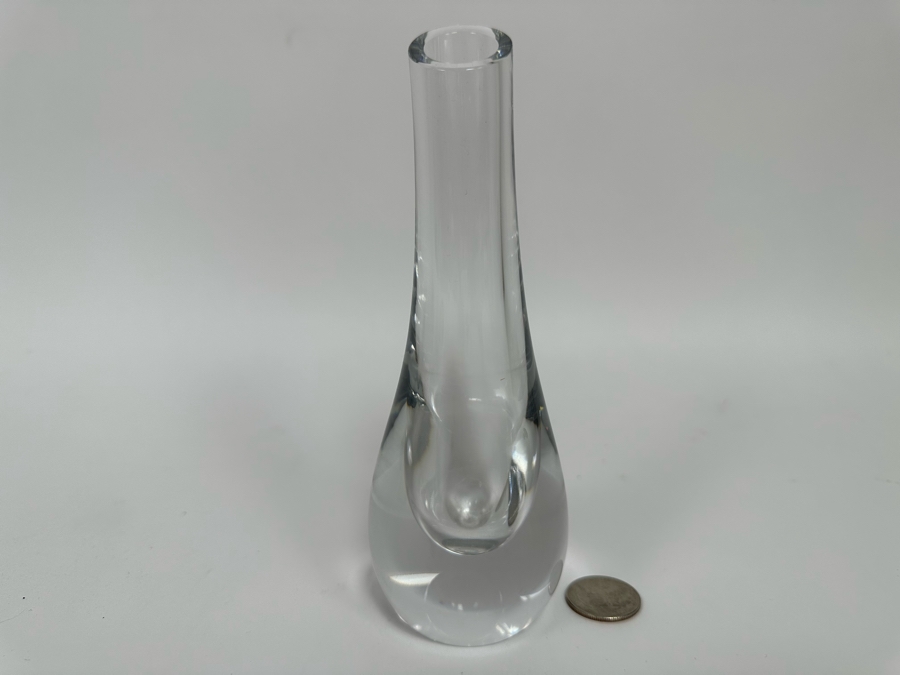 Vintage Baccarat Crystal Bud Vase Signed 7H [Photo 3]