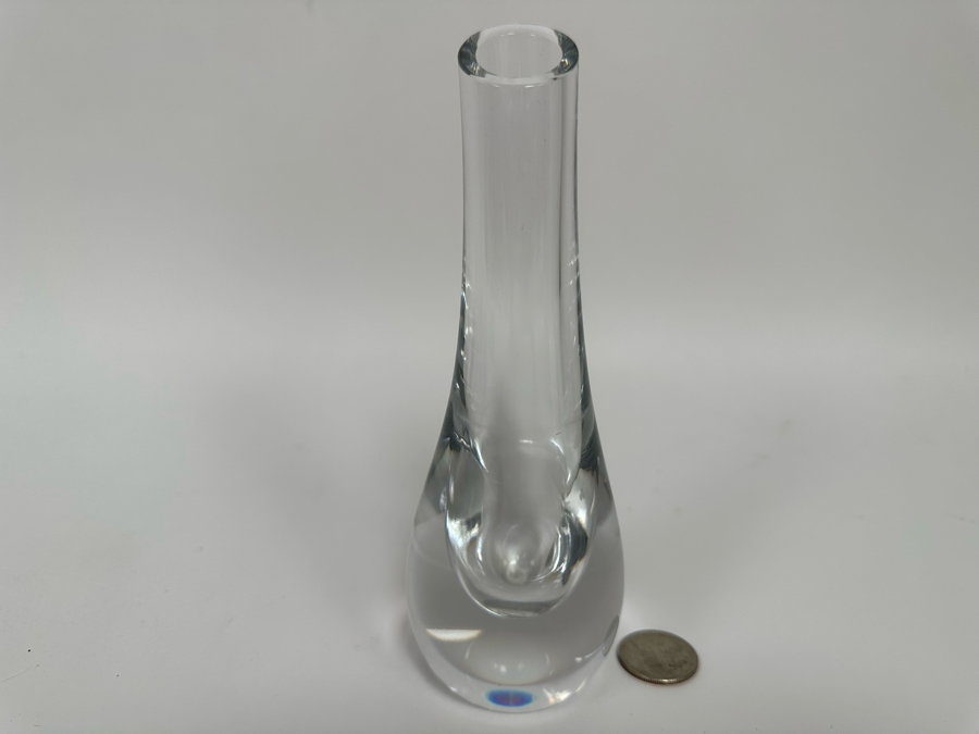 Vintage Baccarat Crystal Bud Vase Signed 7H [Photo 2]