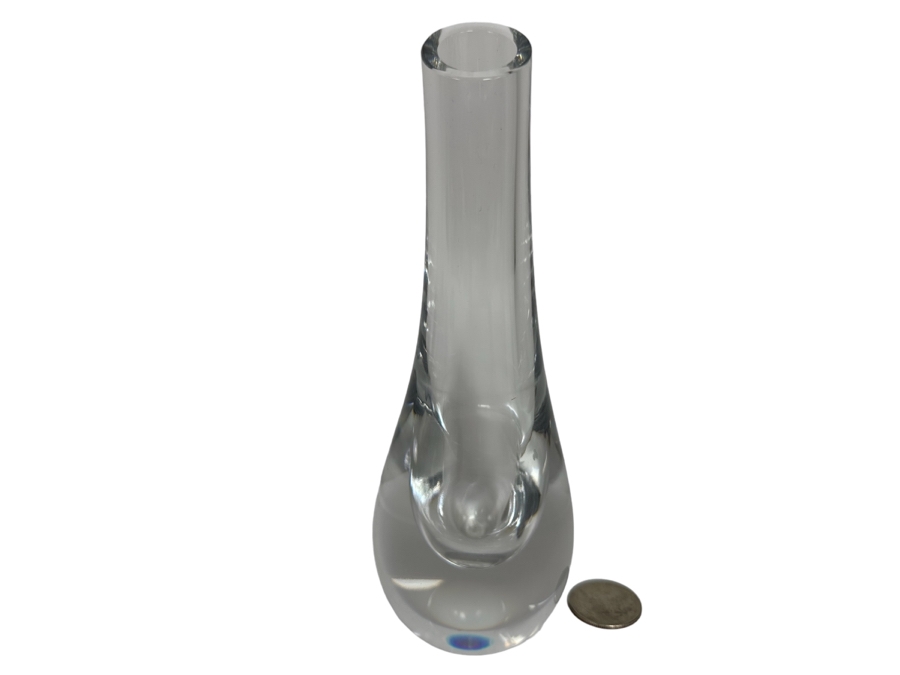 Vintage Baccarat Crystal Bud Vase Signed 7H [Photo 1]