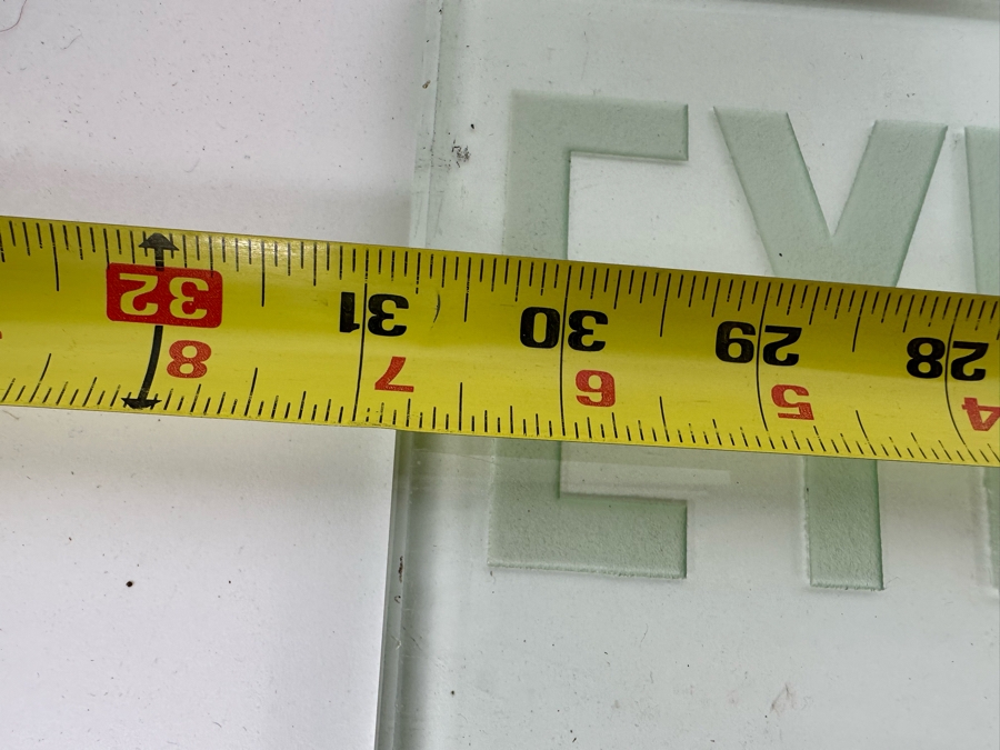 Vintage Art Deco Etched Glass Beauty Salon Sign: 'Eye Lash & Beauty Salon Inc.' 31 X 6 X 0.5D [Photo 12]