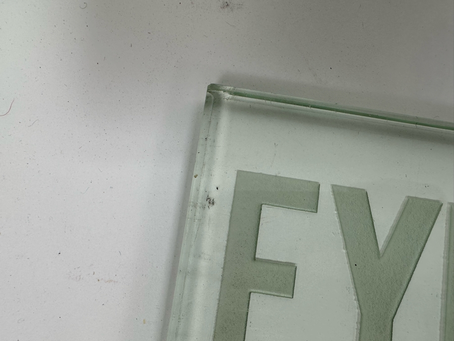 Vintage Art Deco Etched Glass Beauty Salon Sign: 'Eye Lash & Beauty Salon Inc.' 31 X 6 X 0.5D [Photo 11]