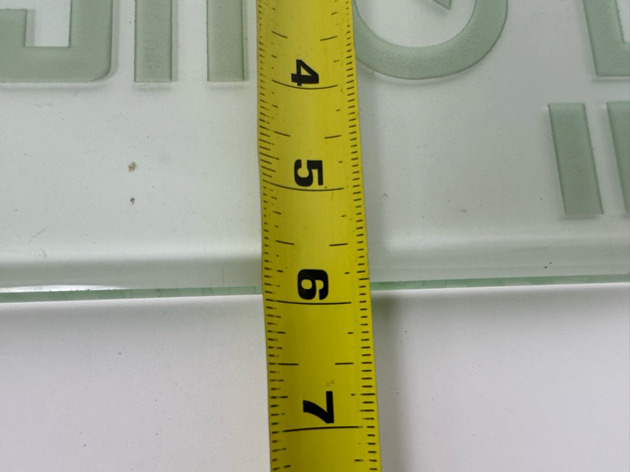 Vintage Art Deco Etched Glass Beauty Salon Sign: 'Eye Lash & Beauty Salon Inc.' 31 X 6 X 0.5D [Photo 13]