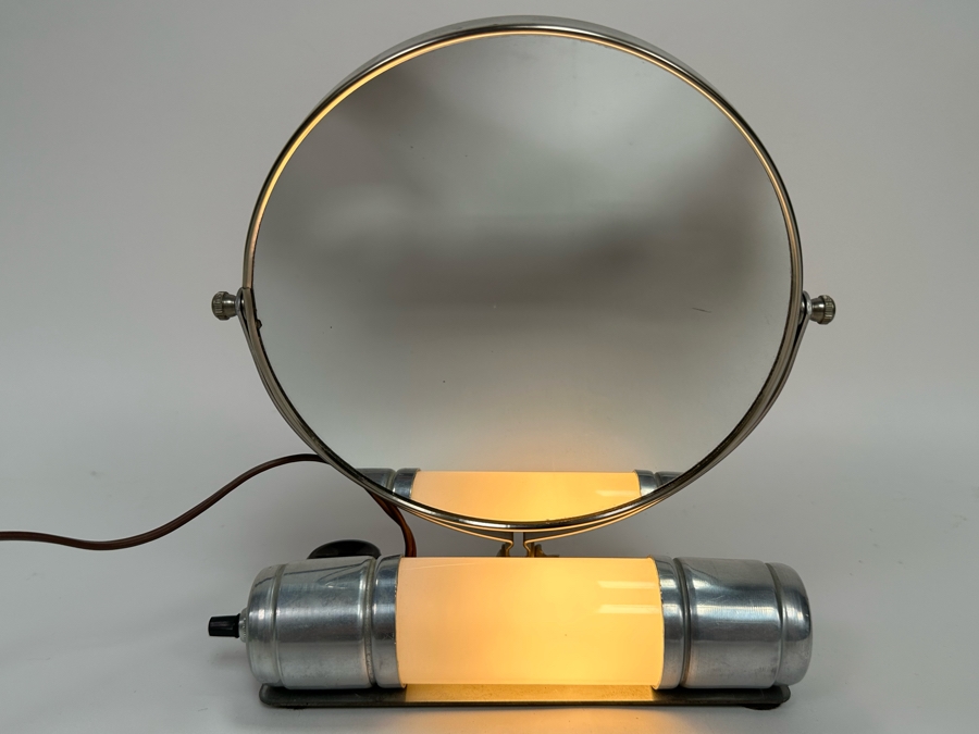 Vintage Art Deco Vanity Make Up Mirror With Light 8.5W X 4D X 9H [Photo 12]