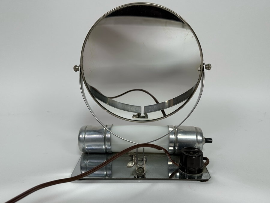 Vintage Art Deco Vanity Make Up Mirror With Light 8.5W X 4D X 9H [Photo 10]