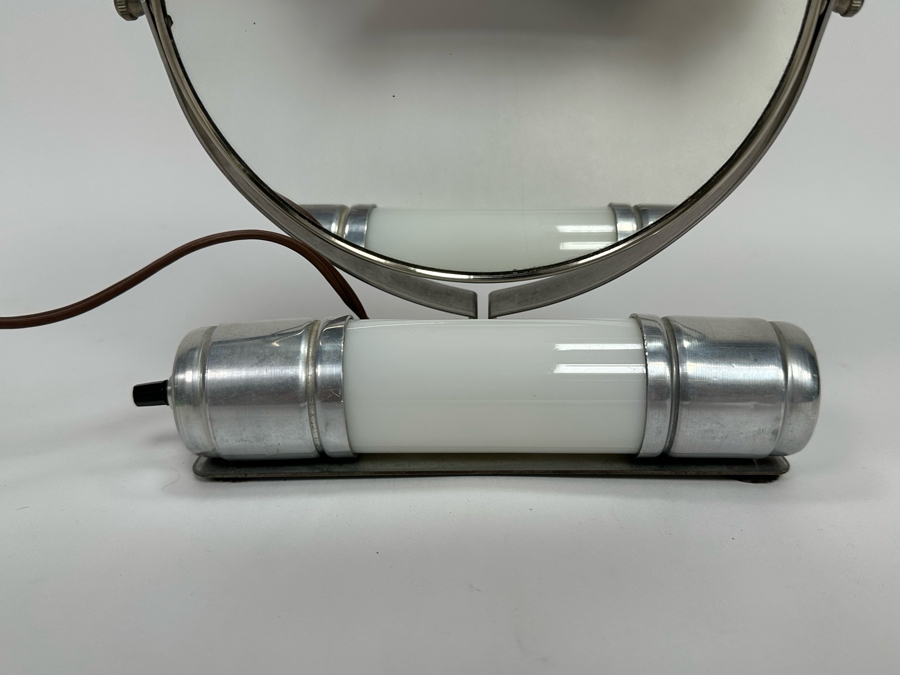 Vintage Art Deco Vanity Make Up Mirror With Light 8.5W X 4D X 9H [Photo 4]