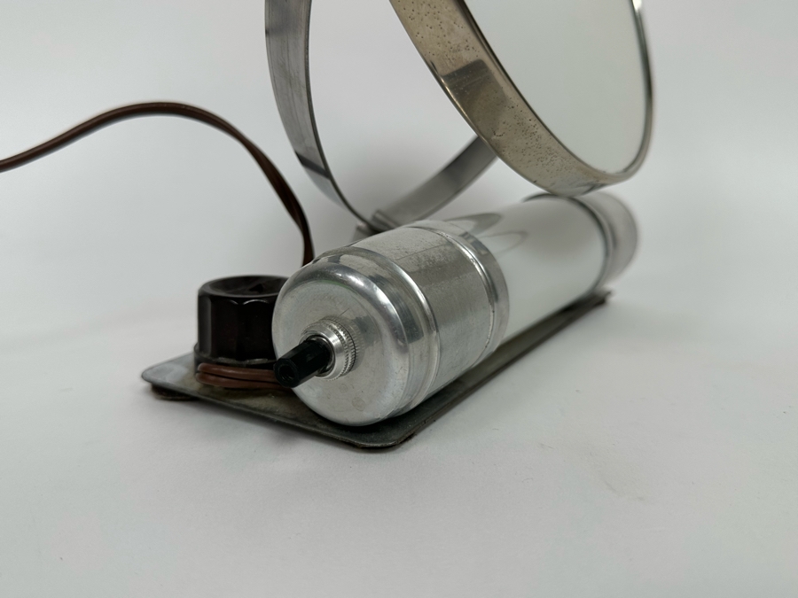 Vintage Art Deco Vanity Make Up Mirror With Light 8.5W X 4D X 9H [Photo 7]