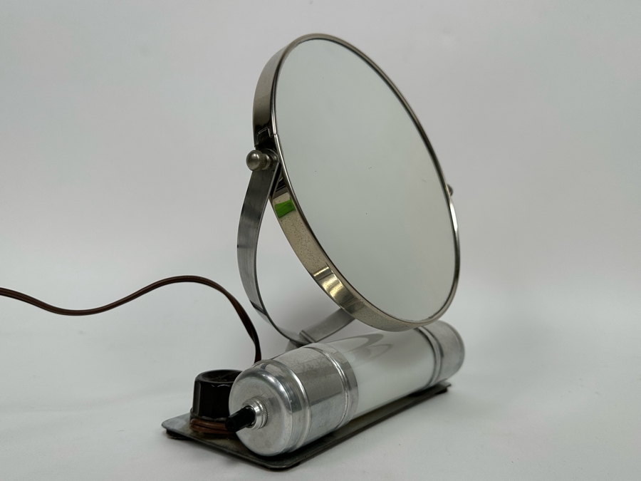 Vintage Art Deco Vanity Make Up Mirror With Light 8.5W X 4D X 9H [Photo 6]