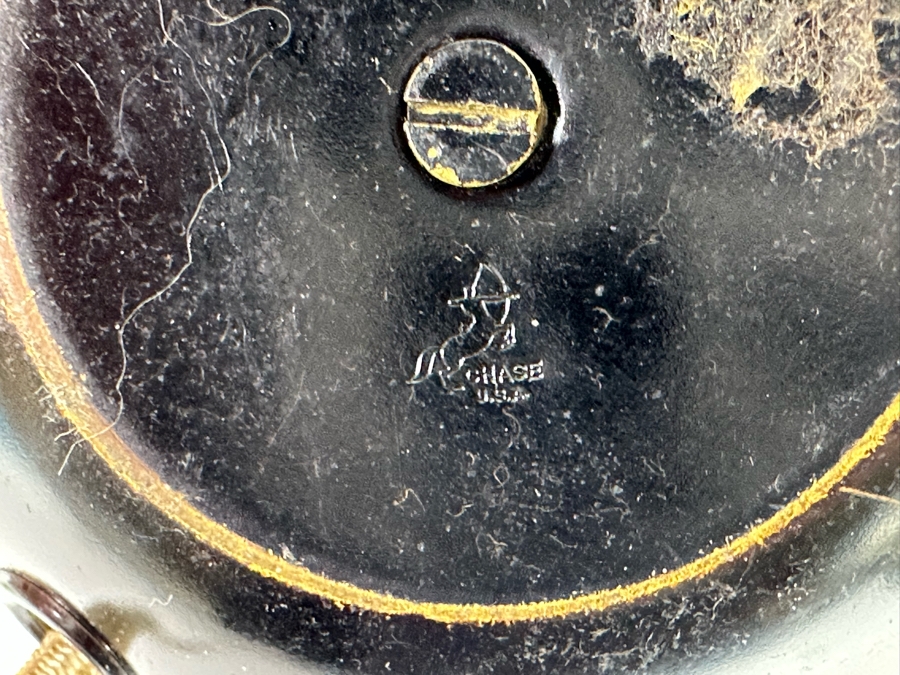 Vintage Art Deco Chase 'Glow Lamp' Designed By Ruth Gerth Black Enamel And Chrome 8H [Photo 8]