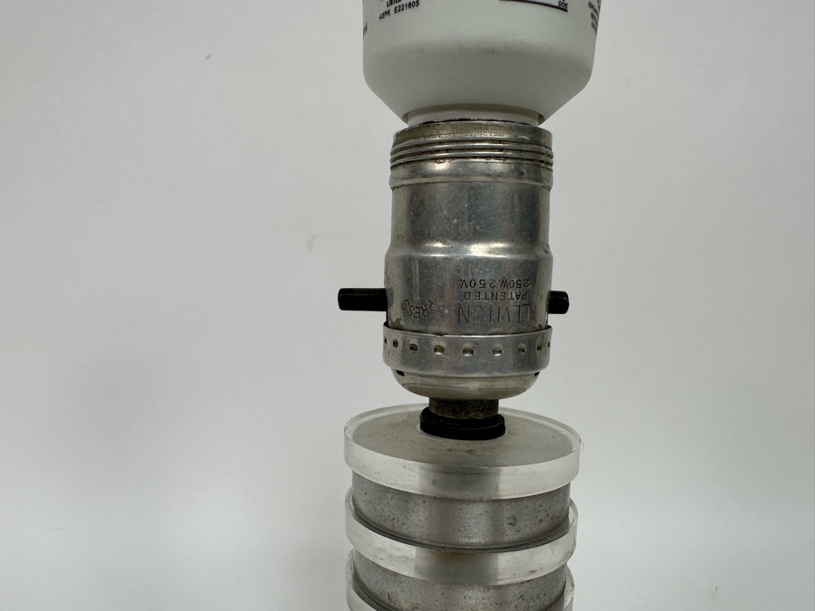 Vintage Art Deco Machine Age Aluminum Table Lamp Needs Rewiring 9H [Photo 5]