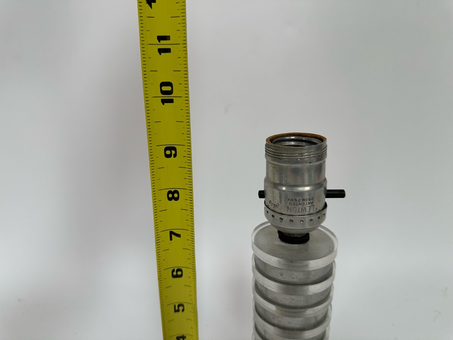 Vintage Art Deco Machine Age Aluminum Table Lamp Needs Rewiring 9H [Photo 11]
