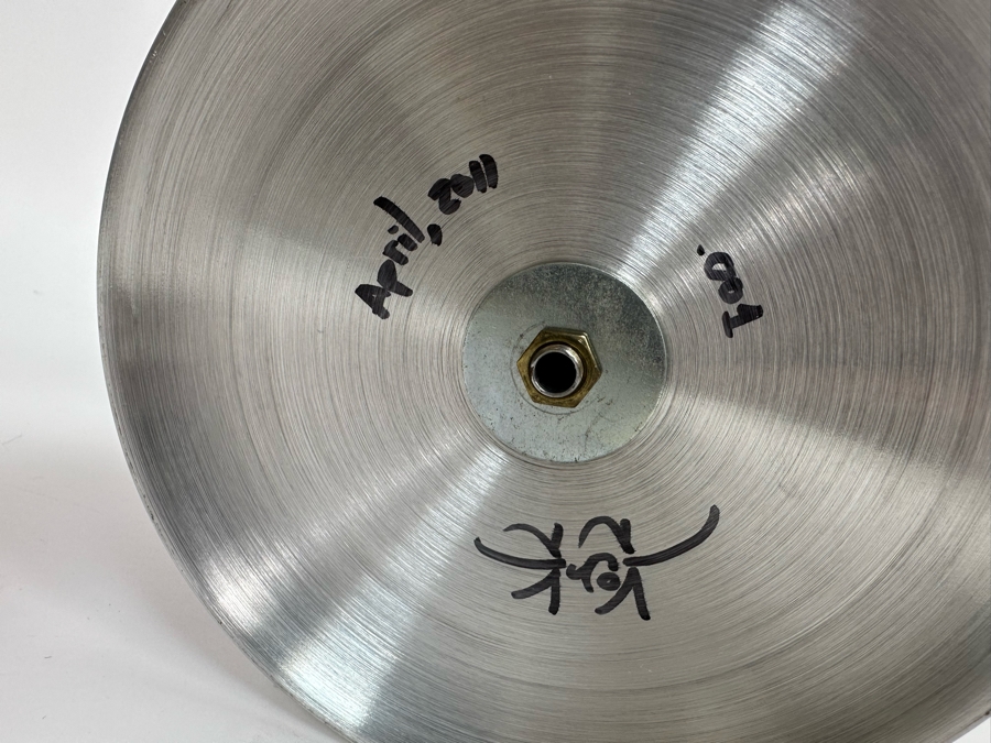 Contemporary Art Deco Design Hand Made Brushed Aluminum Table Lamp Hand Signed On Bottom [Photo 12]