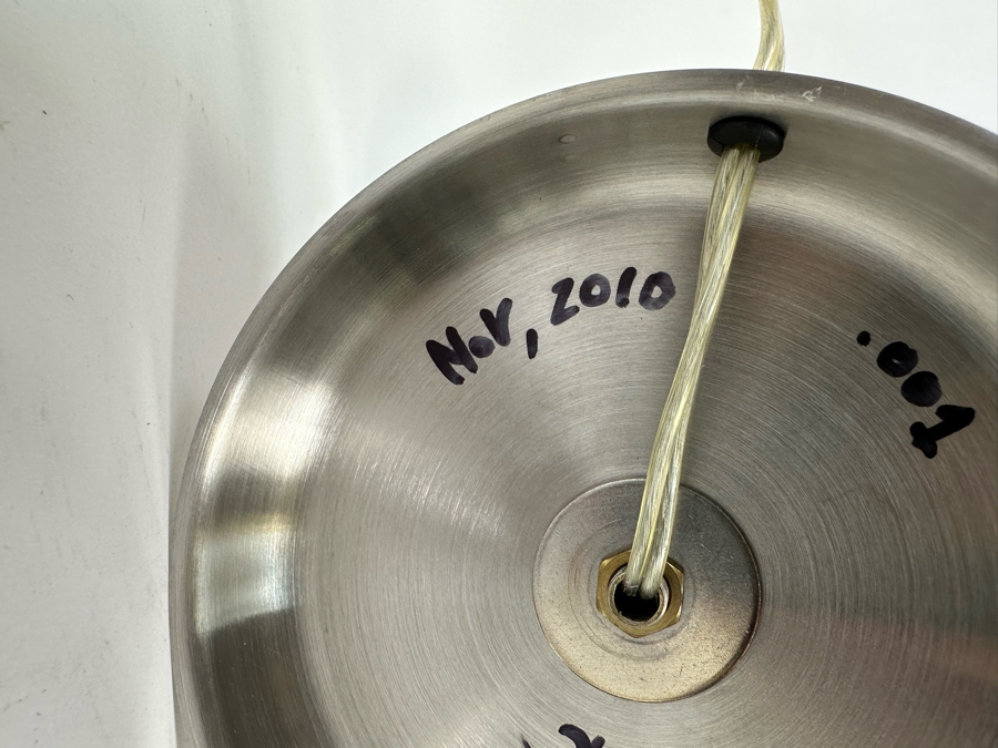 Contemporary Art Deco Design Hand Made Brushed Aluminum Table Lamp Hand Signed On Bottom 12W X 12H [Photo 12]