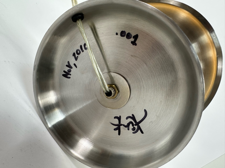 Contemporary Art Deco Design Hand Made Brushed Aluminum Table Lamp Hand Signed On Bottom 12W X 12H [Photo 11]