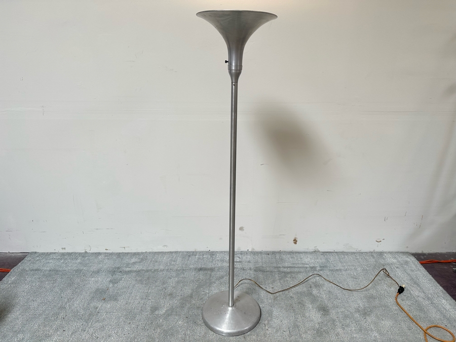 Vintage Art Deco Aluminum Floor Lamp 64.5H [Photo 3]