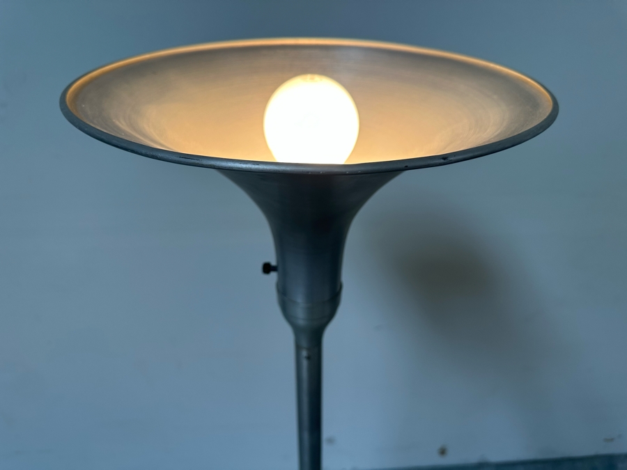 Vintage Art Deco Aluminum Floor Lamp 64.5H [Photo 5]