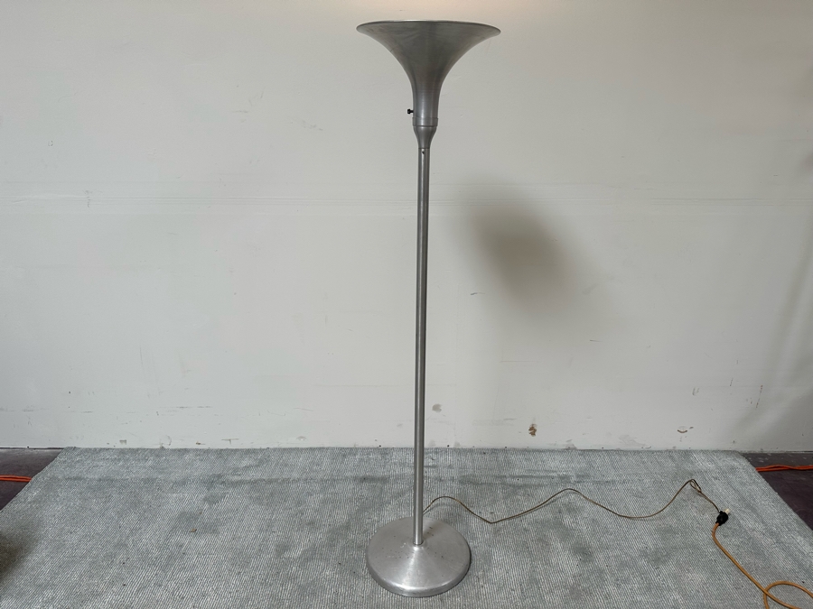 Vintage Art Deco Aluminum Floor Lamp 64.5H [Photo 2]