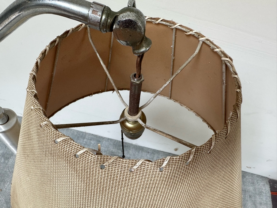 Vintage Art Deco Aluminum Floor Lamp Needs Wiring 60H [Photo 7]