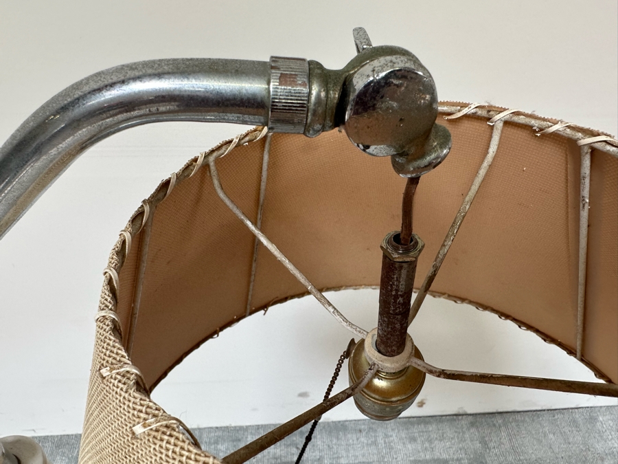 Vintage Art Deco Aluminum Floor Lamp Needs Wiring 60H [Photo 5]