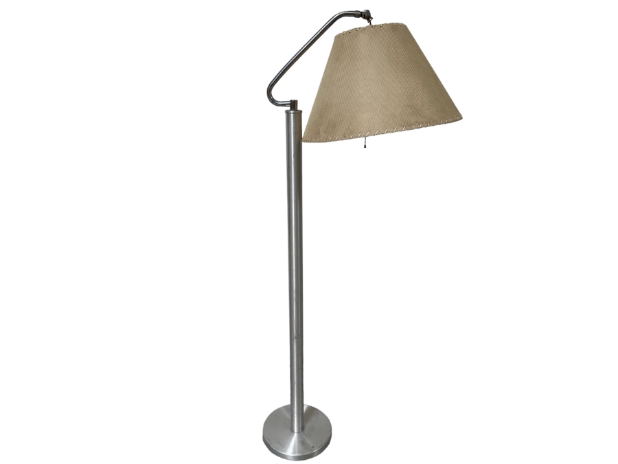 Vintage Art Deco Aluminum Floor Lamp Needs Wiring 60H [Photo 1]