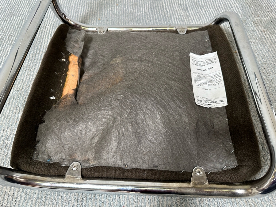 Vintage Anton Lorenz For Thonet Bent Tubular Chrome Stools Bauhaus Style 16.5W X 17D X 17H [Photo 10]