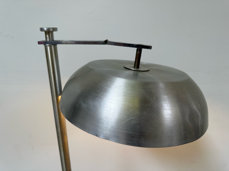 Kurt Versen Vintage Art Deco Flip Top Shade Modernist Floor Lamp Reading / Torchiere 62H [Photo 8]