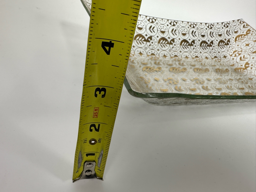 Vintage Mid-Century Georges Briard Gold Glass Centerpiece Bowl 15 X 11 [Photo 9]