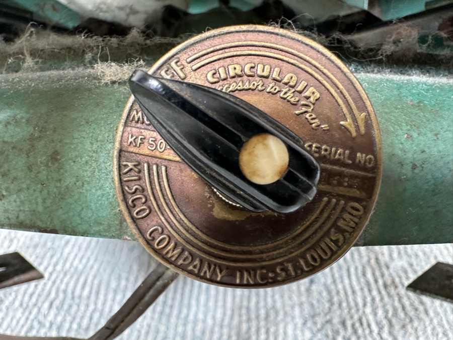 Vintage Art Deco Circulair Fan By The Kisco Company Inc St Louis, MO Model KF 50 16W X 15H [Photo 7]