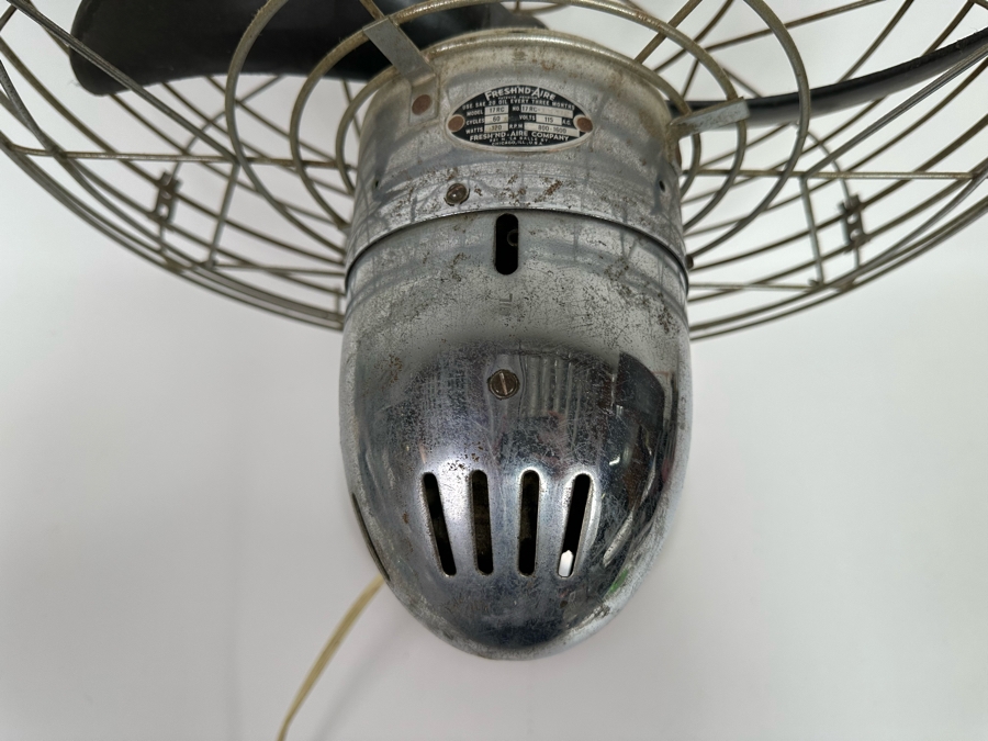 Vintage Art Deco Fresh'nd-Aire Freshen Air Chrome Desk Fan Working 20W X 25H [Photo 10]