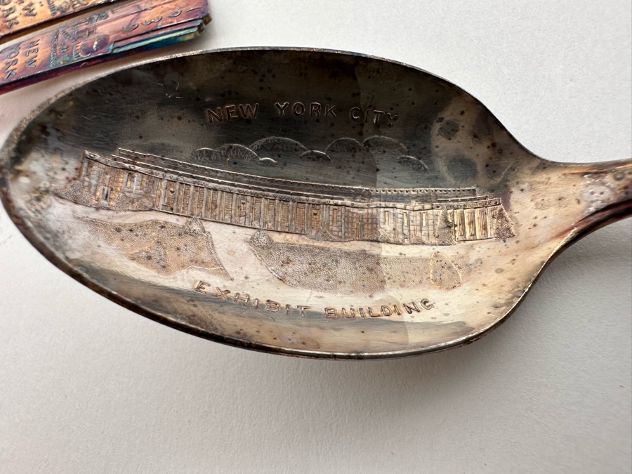 Vintage Art Deco Silverplate Flatware Service For Six Advertising The 1939 New York World's Fair [Photo 12]