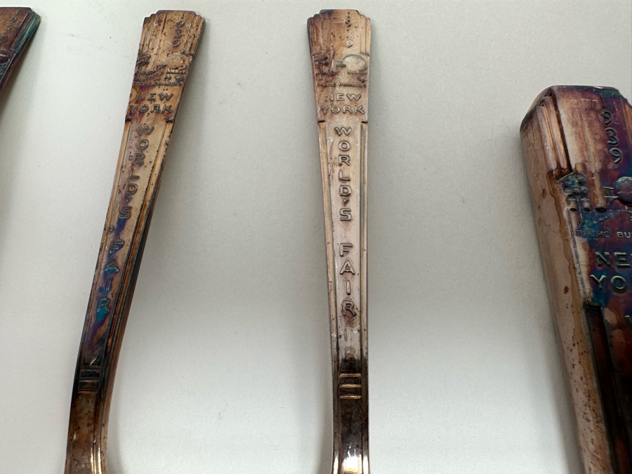 Vintage Art Deco Silverplate Flatware Service For Six Advertising The 1939 New York World's Fair [Photo 6]