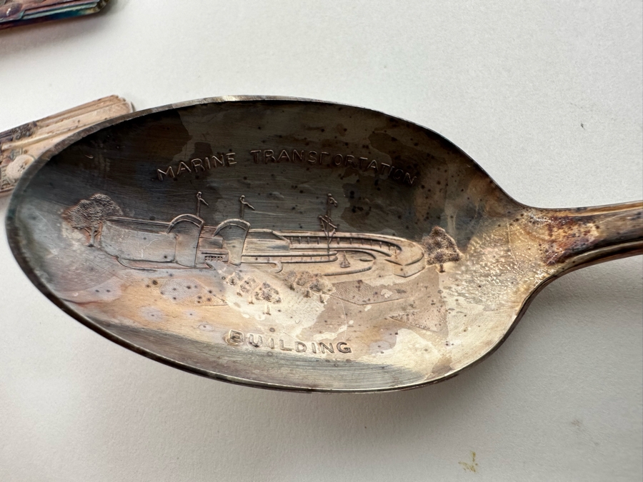 Vintage Art Deco Silverplate Flatware Service For Six Advertising The 1939 New York World's Fair [Photo 13]