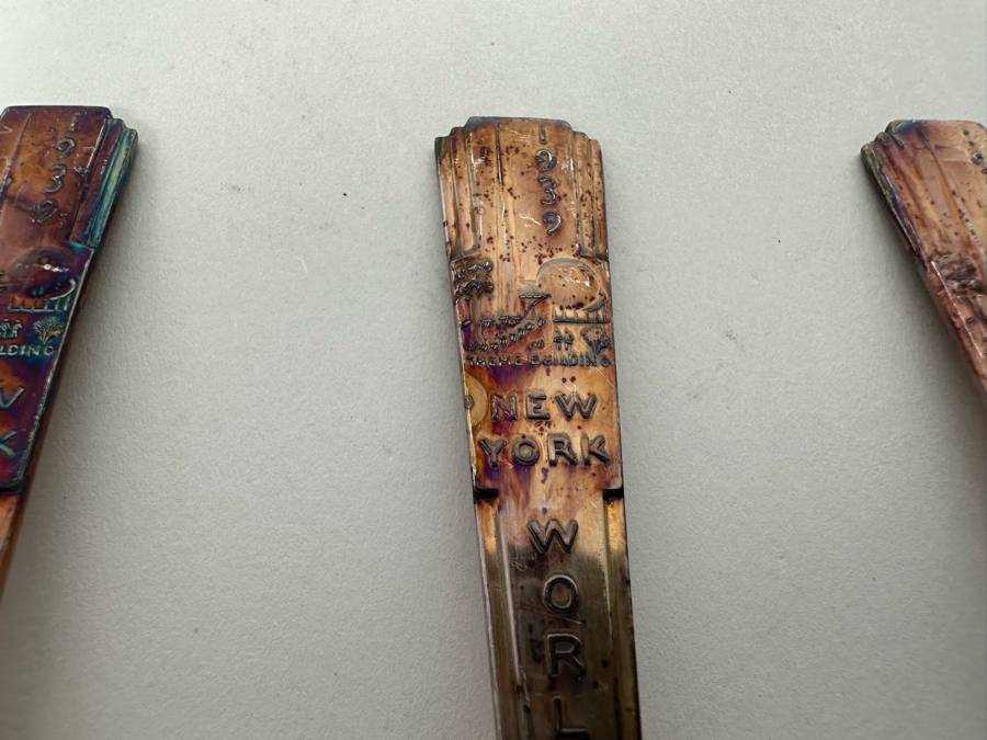 Vintage Art Deco Silverplate Flatware Service For Six Advertising The 1939 New York World's Fair [Photo 7]