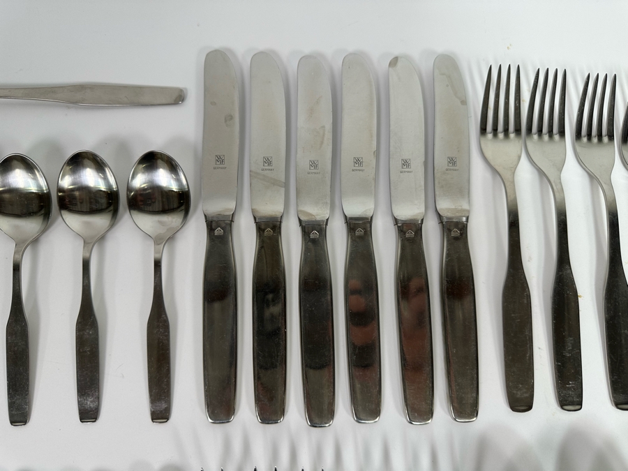 Modernist Flatware Set By WMF Cromargan Germany 57 Pieces