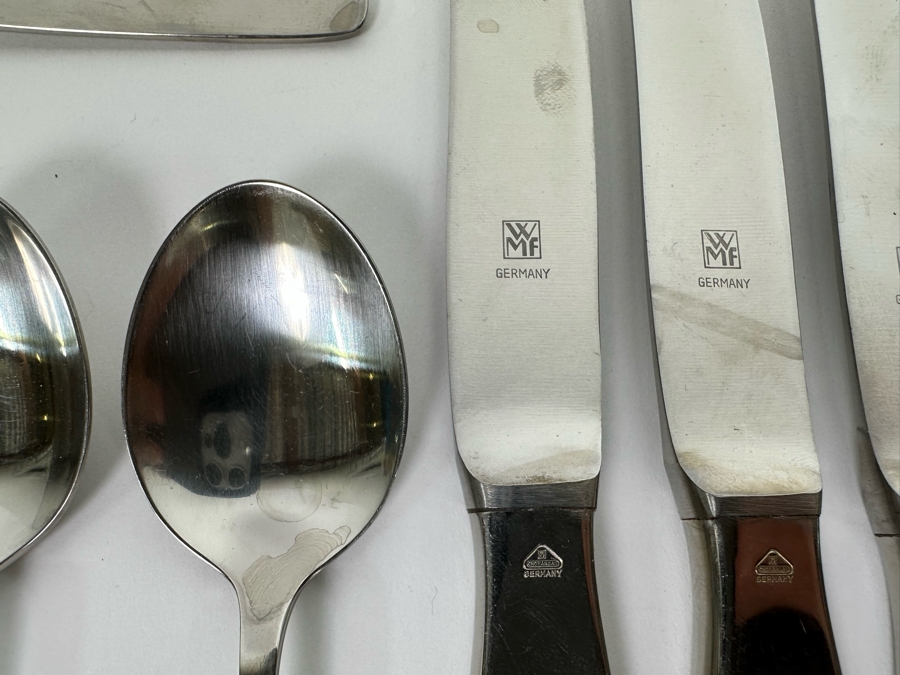 Modernist Flatware Set By WMF Cromargan Germany 57 Pieces