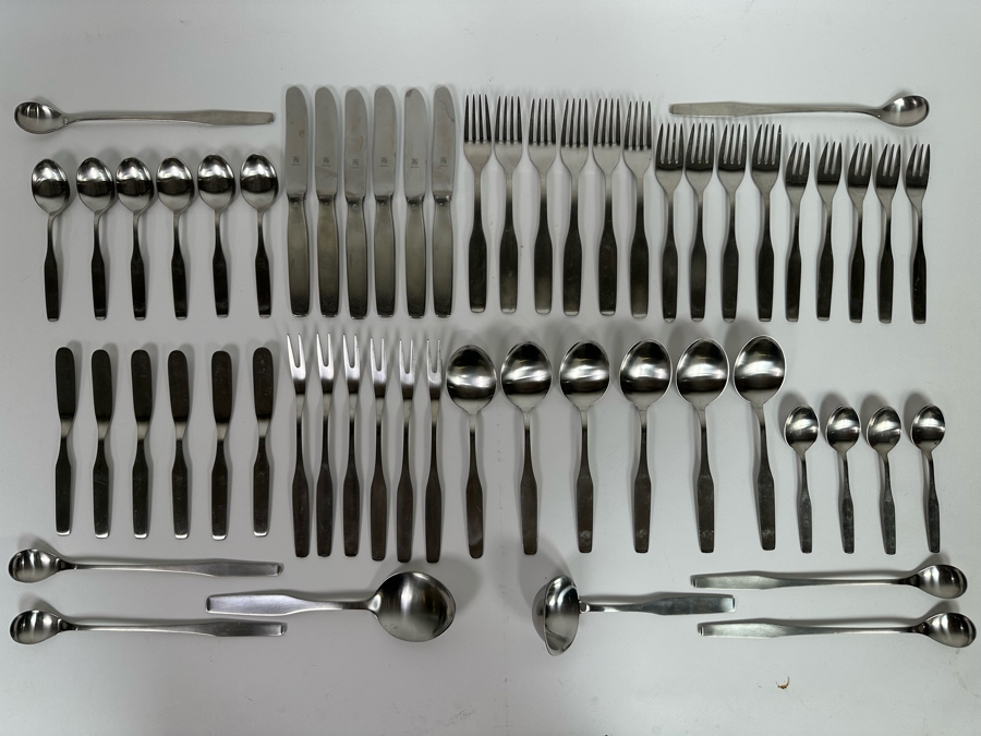 Modernist Flatware Set By WMF Cromargan Germany 57 Pieces [Photo 3]