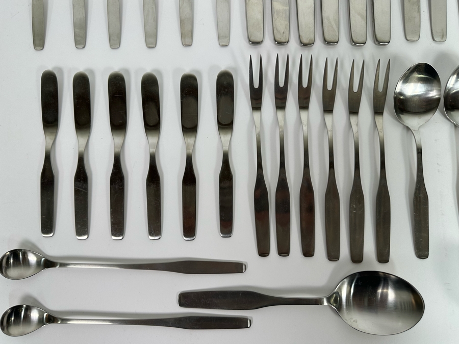 Modernist Flatware Set By WMF Cromargan Germany 57 Pieces