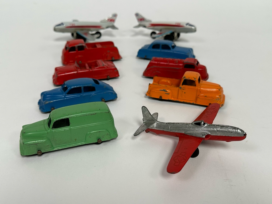 Vintage TootsieToy Pan American Airways Set With Box (See Photos) Plus TootsieToy Metal Cars And Pair Of TWA Friction Toys Planes [Photo 16]