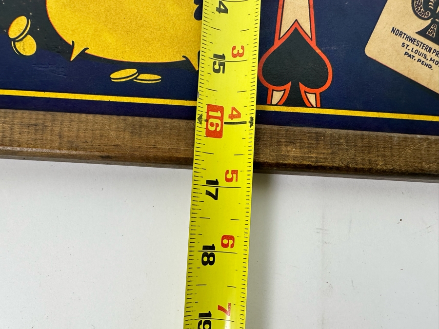 Vintage Double-Sided Game Board: Chinese Checkers And Ante Up Rummy By Northwestern Products 18.5 X 16.5 [Photo 7]